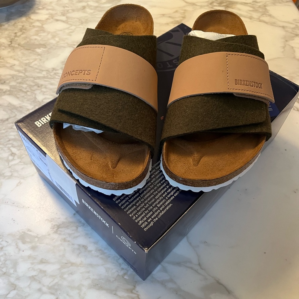 New Birkenstock x Concepts Kyoto olive green Mens Sandal 44 US 11